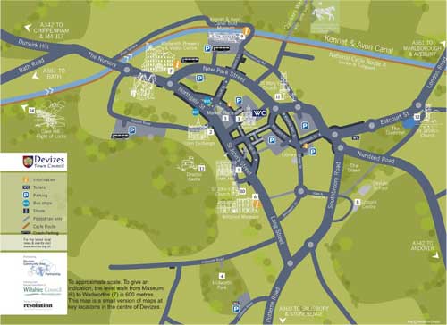 Devizes Map coach parking